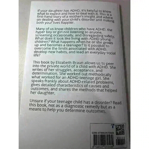 Raising ADHD Teenage Girls by Elizabeth Braun Paperback Parenting Guide - Picture 2 of 2